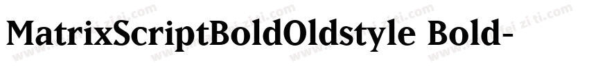 MatrixScriptBoldOldstyle Bold字体转换